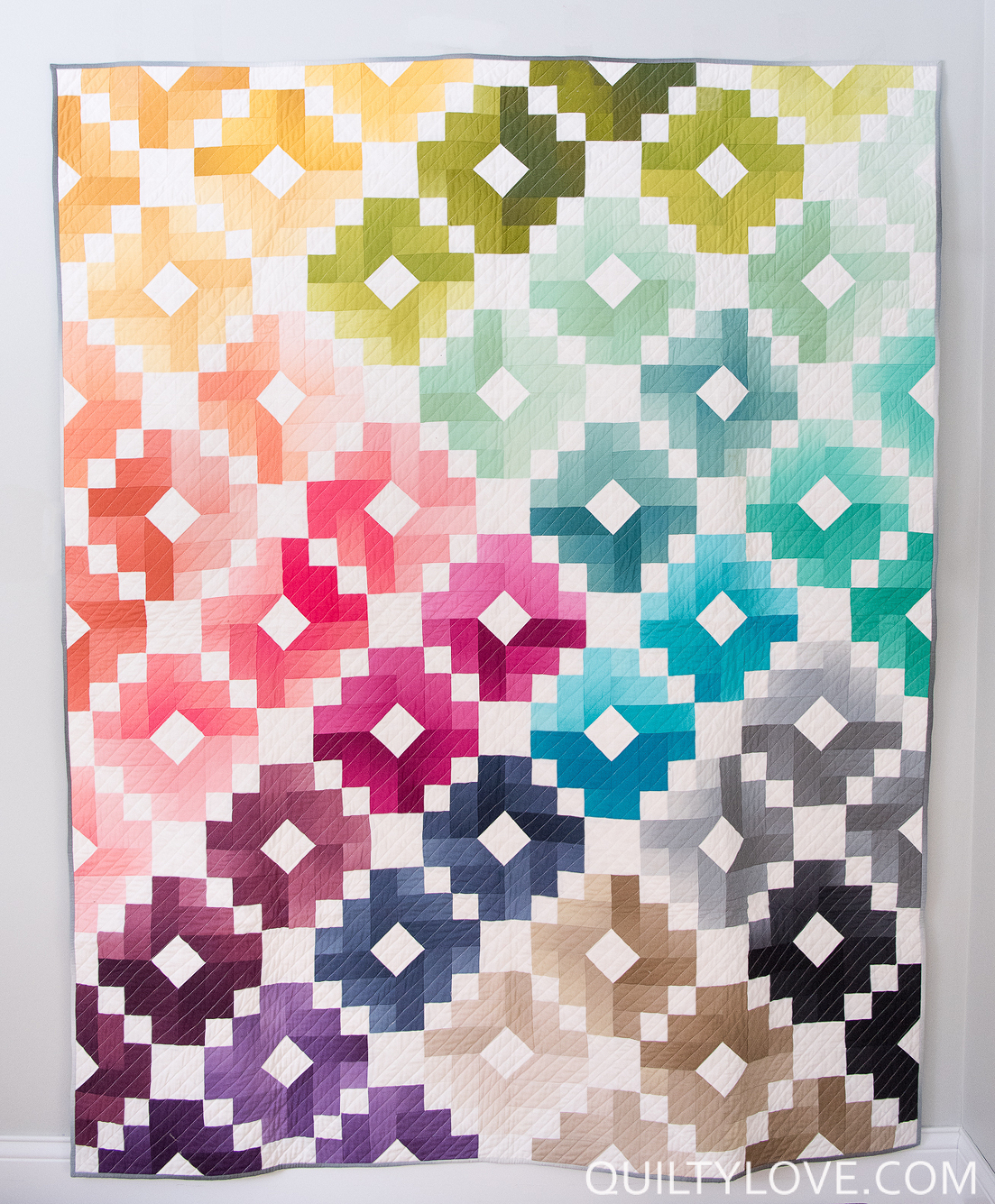 Ombre Gems Quilt Pattern » Quilty Love