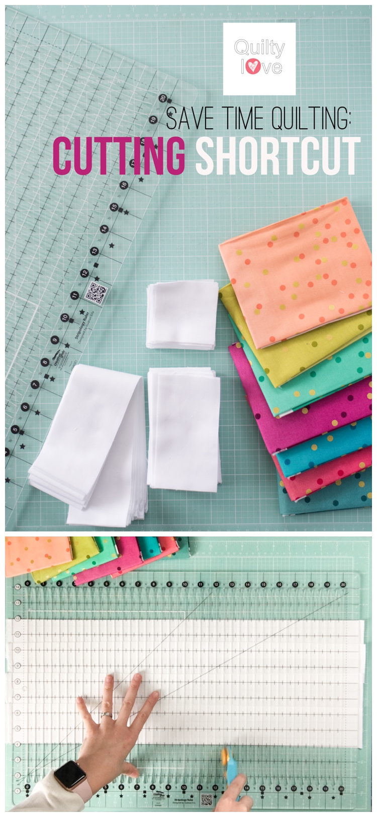 Save time quilting with this cutting shortcut