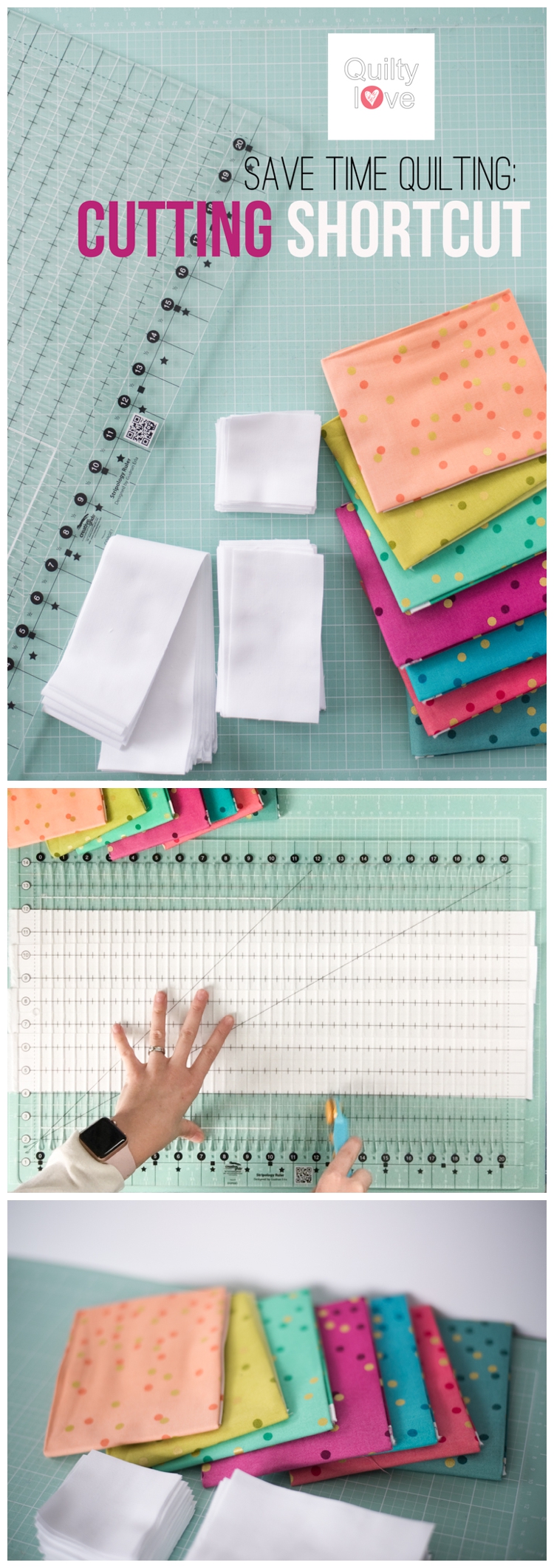 Save time quilting with this cutting shortcut