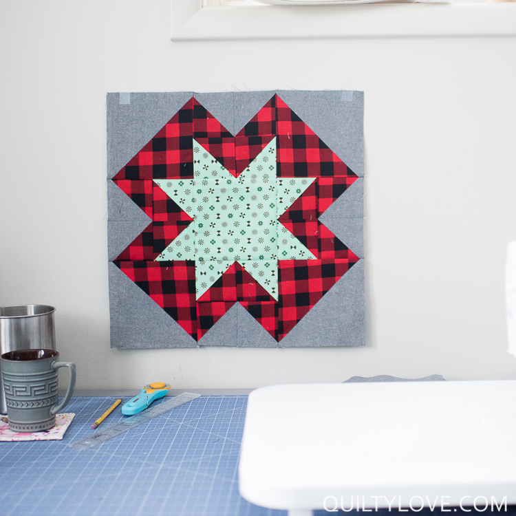 Christmas North Star quilt pattern