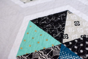 Cotton and Steel Trianlge Hexies Quilt