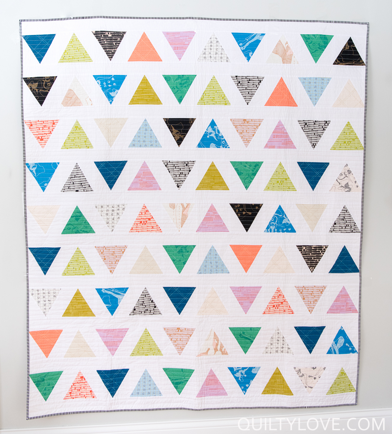 Introducing the TRIANGLE POP quilt pattern Quilty Love