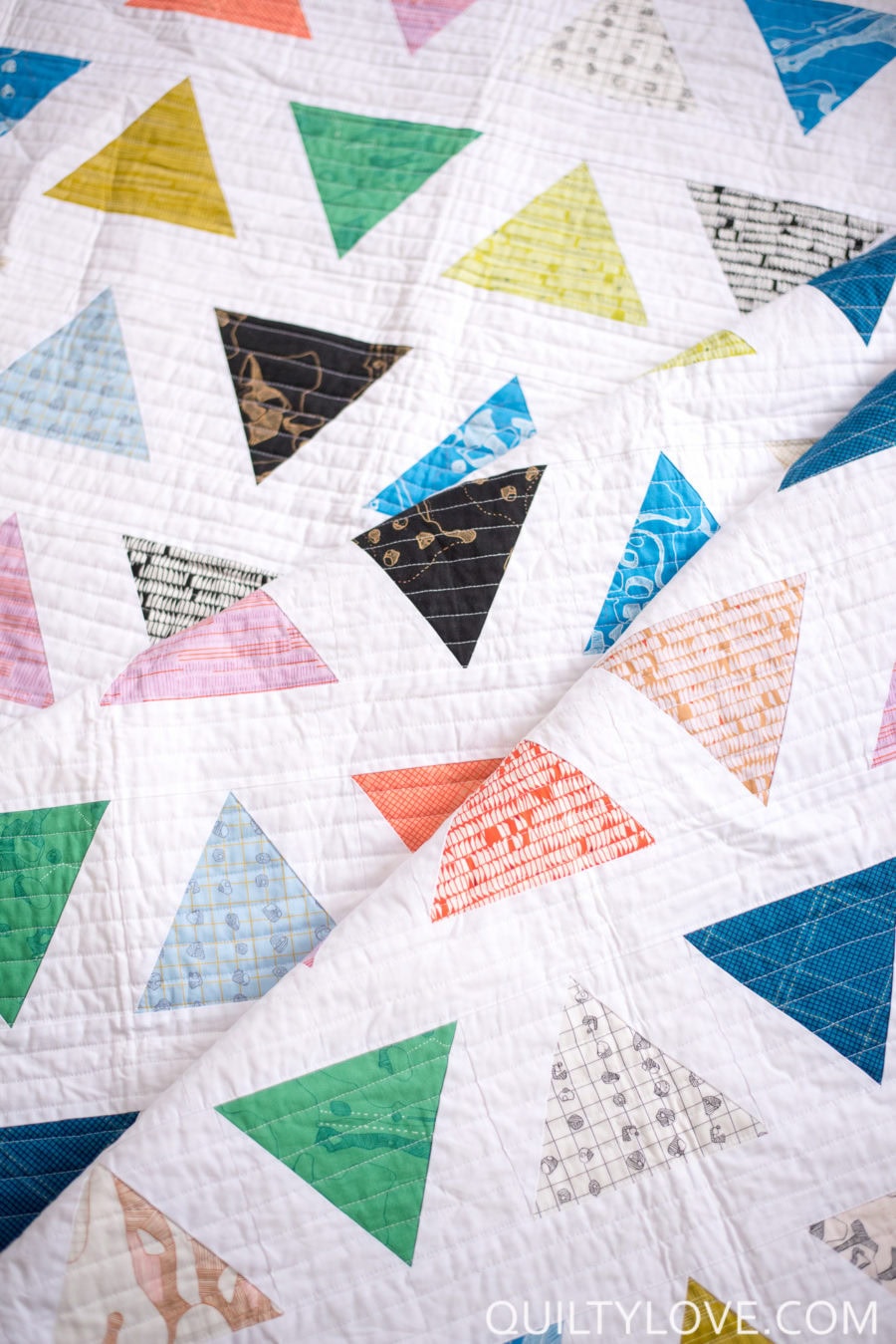 Introducing the TRIANGLE POP quilt pattern - Quilty Love