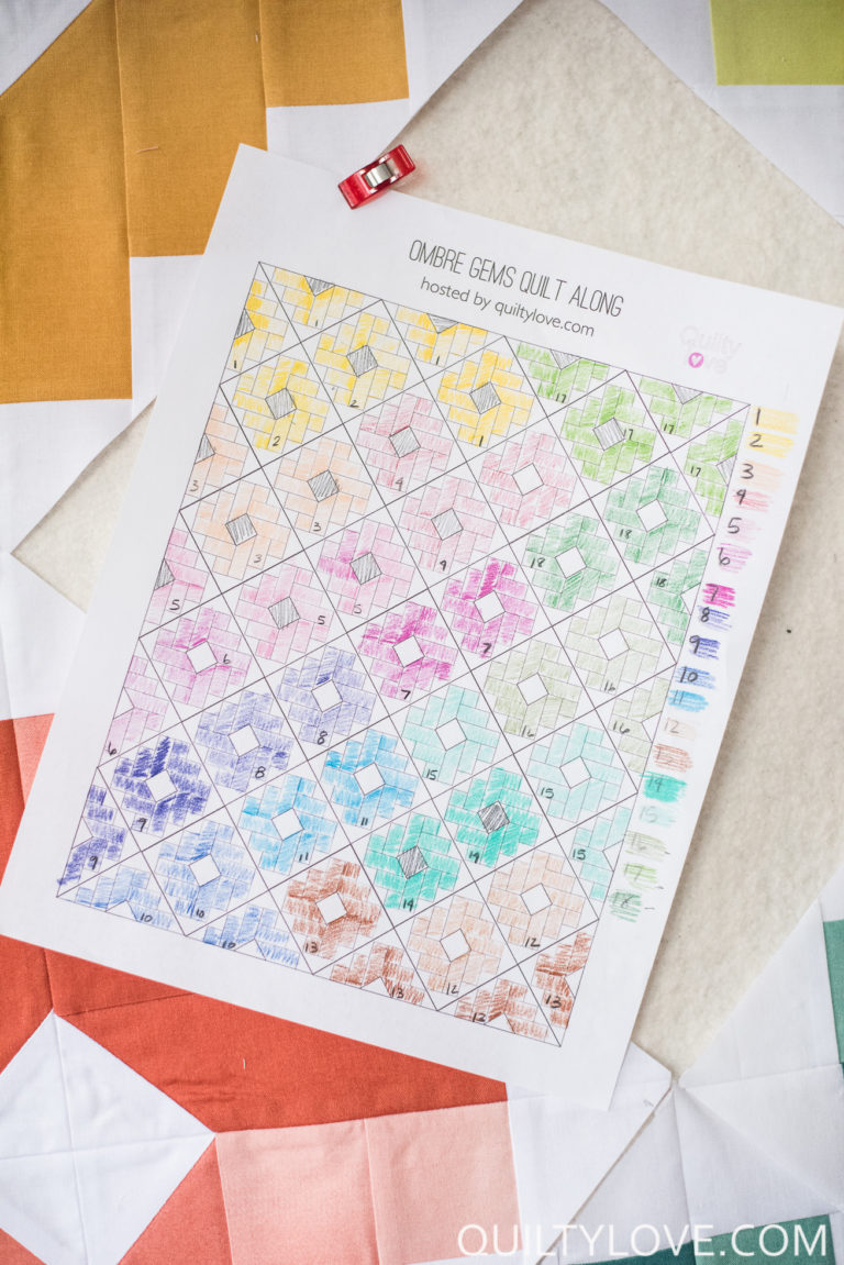 Ombre Gems Quilt Along Week 4 Quilty Love