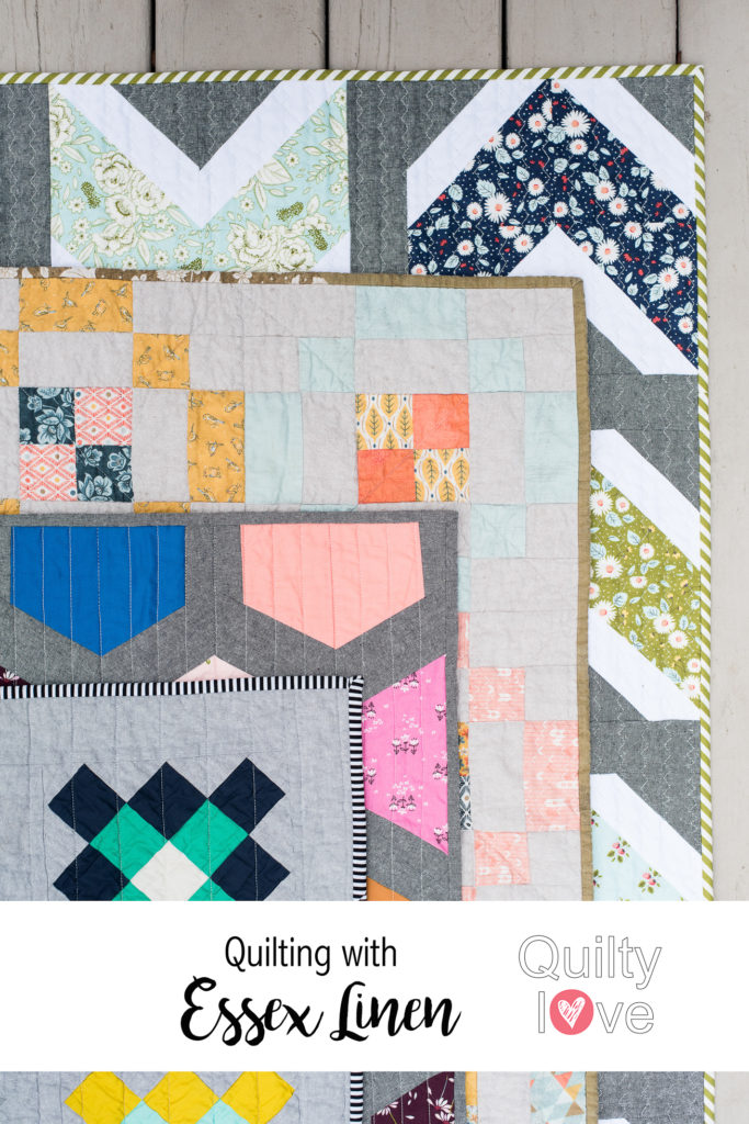 Quilting successfully with Essex Linen Fabric Quilty Love