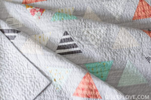 twin size triangle pop quilt