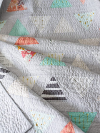 twin size triangle pop quilt