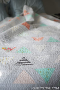 twin size triangle pop quilt