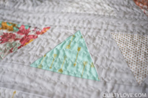 twin size triangle pop quilt