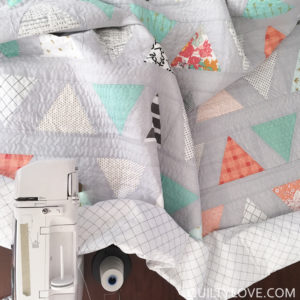 twin size triangle pop quilt
