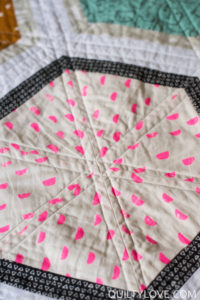 Cotton and Steel Triangle Hexies quilt pattern