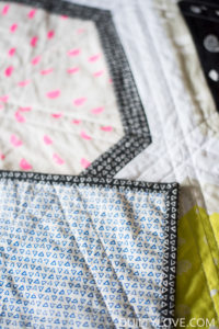 Cotton and Steel Triangle Hexies quilt pattern
