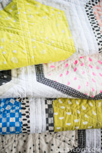 Cotton and Steel Triangle Hexies quilt pattern