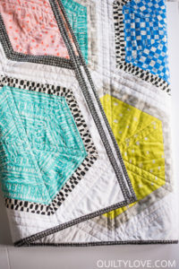 Cotton and Steel Triangle Hexies quilt pattern