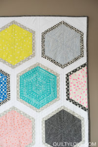Cotton and Steel Triangle Hexies quilt pattern