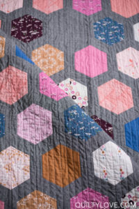 hexie framed quilt