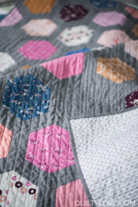 hexie framed quilt