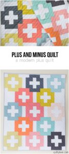 Plus and Minus quilt pattern by Emily of Quiltylove.com.