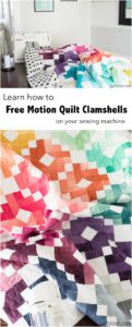 free motion quilting clamshells