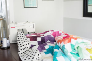 free motion quilting clamshells