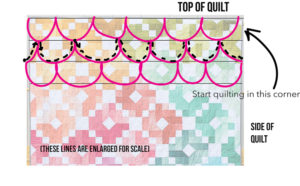 free motion quilting clamshells