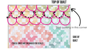 free motion quilting clamshells