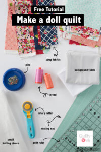 how to make a doll quilt by Emily of Quiltylove.com