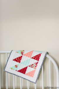 how to make a doll quilt by Emily of Quiltylove.com