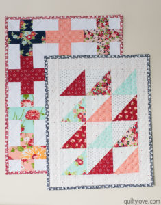 how to make a doll quilt by Emily of Quiltylove.com
