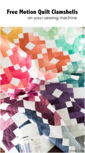 free motion quilting clamshells