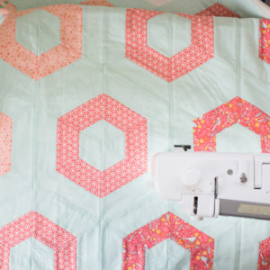 Hexie Rows baby quilt