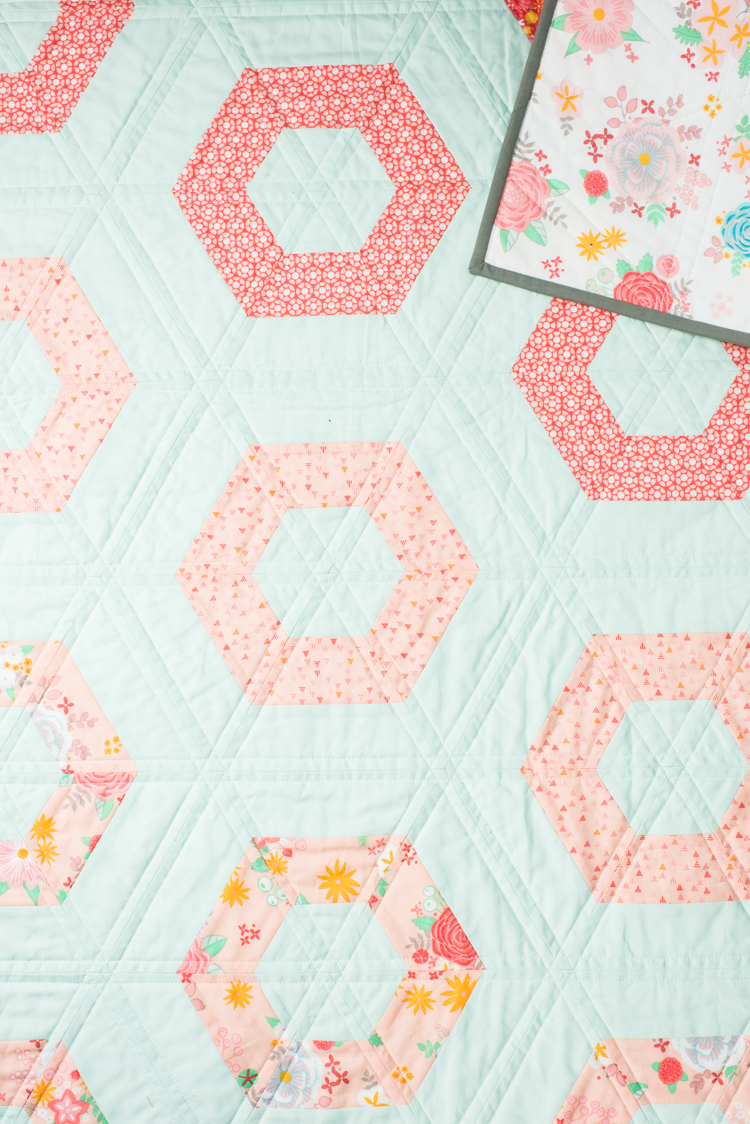 Hexie Rows baby quilt