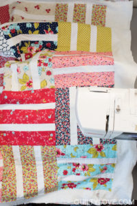 Zig zag walking foot quilting tutorial by Emily of quiltylove.com