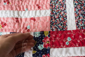Zig zag walking foot quilting tutorial by Emily of quiltylove.com