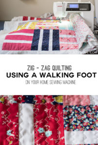Zig zag walking foot quilting tutorial by emily of quiltylove.com