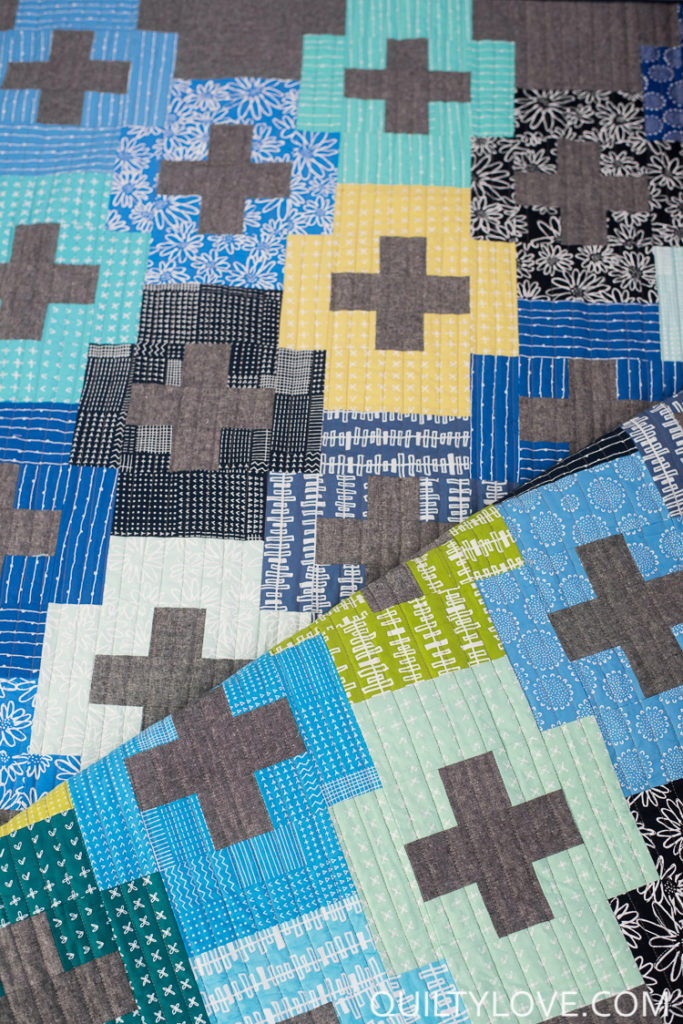 Blueberry Park Plus and Minus Quilt - Easy plus quilt - Quilty Love