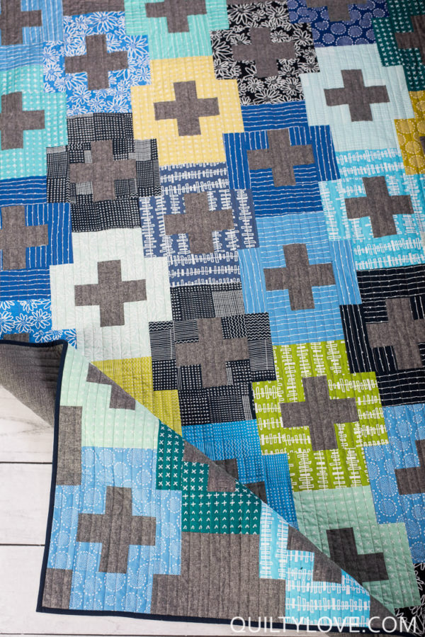 Blueberry Park Plus and Minus Quilt - Easy plus quilt - Quilty Love