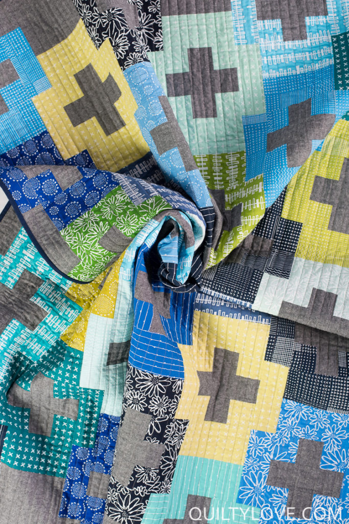 Blueberry Park Plus and Minus Quilt - Easy plus quilt - Quilty Love