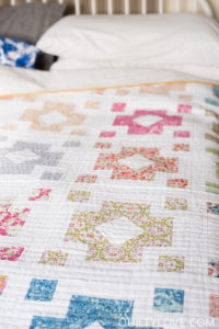 Diamond Lanterns quilt pattern using Tilda fabrics