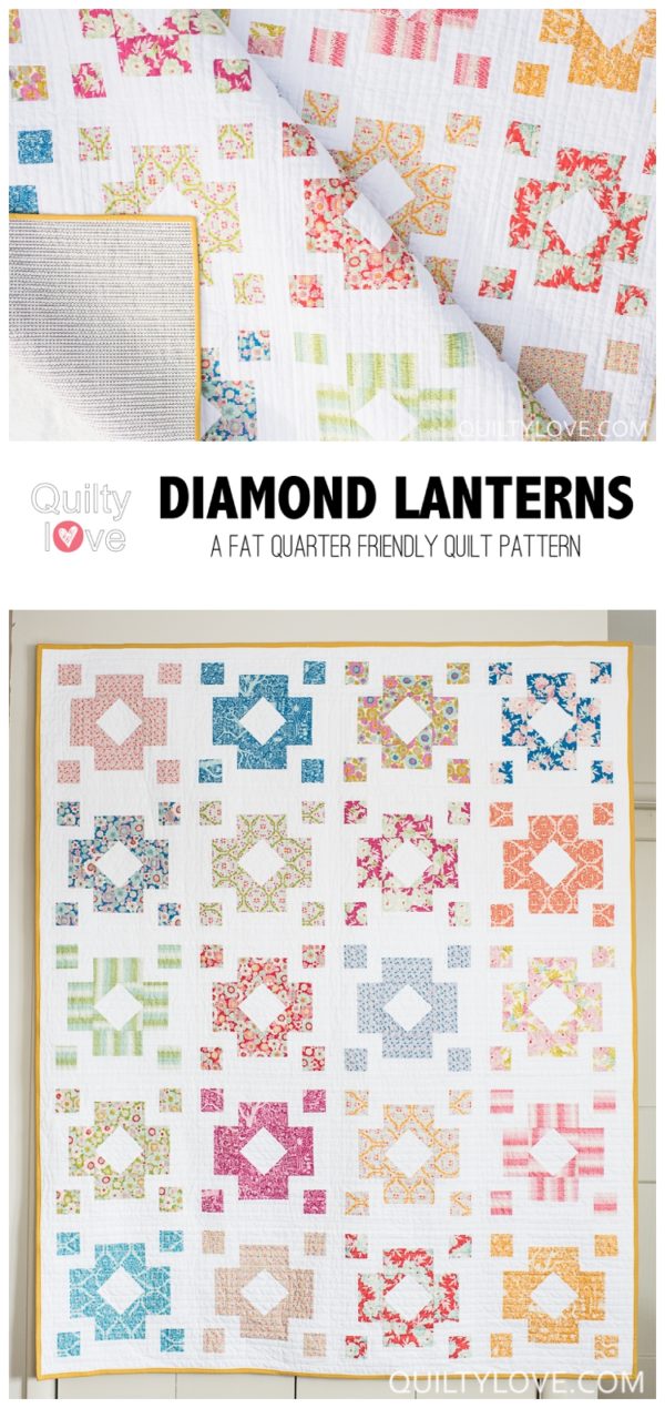 Diamond Lanterns Quilt Pattern The Tilda fabrics one Quilty Love