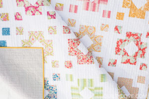 Diamond Lanterns quilt pattern using Tilda fabrics
