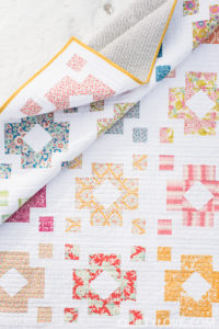 Diamond Lanterns quilt pattern using Tilda fabrics