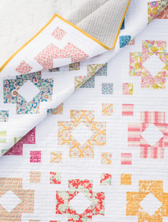 Diamond Lanterns quilt pattern using Tilda fabrics