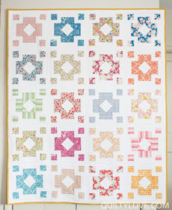 Diamond Lanterns quilt pattern using Tilda fabrics