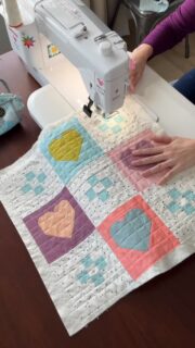 Cozy Checkered Hearts includes a pillow cover and table runner.  These smaller projects are a good way to use up any extra fabric from your quilts.  You can find the pattern in my shop which is linked in my profile.  @emily_dennis_