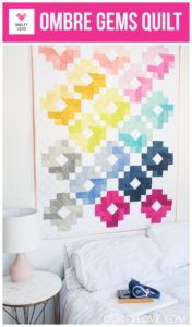 Cotton and Steel Ombre Gems quilt by Emily of quiltylove.com