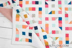 Friendly Stars quilt pattern by Emily of quiltylove.com |