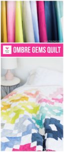Cotton and Steel Ombre Gems quilt by Emily of quiltylove.com