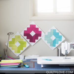 Cotton and Steel Ombre Gems quilt by Emily of quiltylove.com