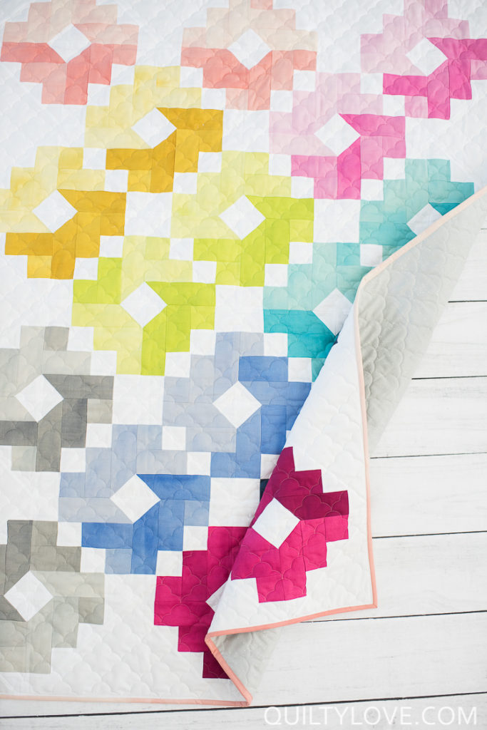 Ombre Gems Quilt The Cotton and Steel Pigments one Quilty Love
